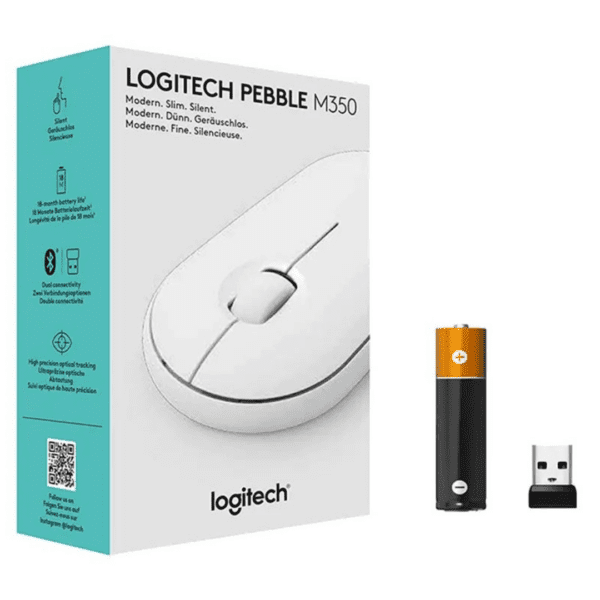 Logitech Pebble Wireless Mouse with Bluetooth/USB M350W