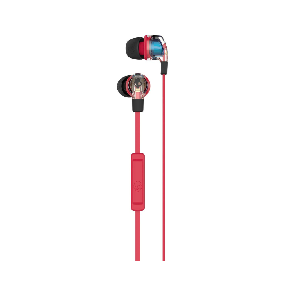 Skullcandy Smokin Buds 2 Earbuds Transparent Blue and Red S2PGGY391