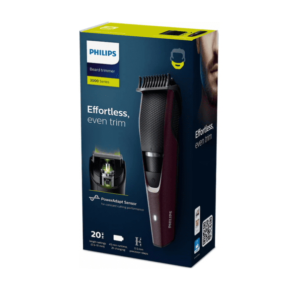 Philips Beard Trimmer Series 3000 BT3125/15 (Maroon)