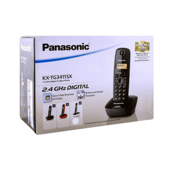 Panasonic Cordless Phone with CID (Black) KXTG-3411
