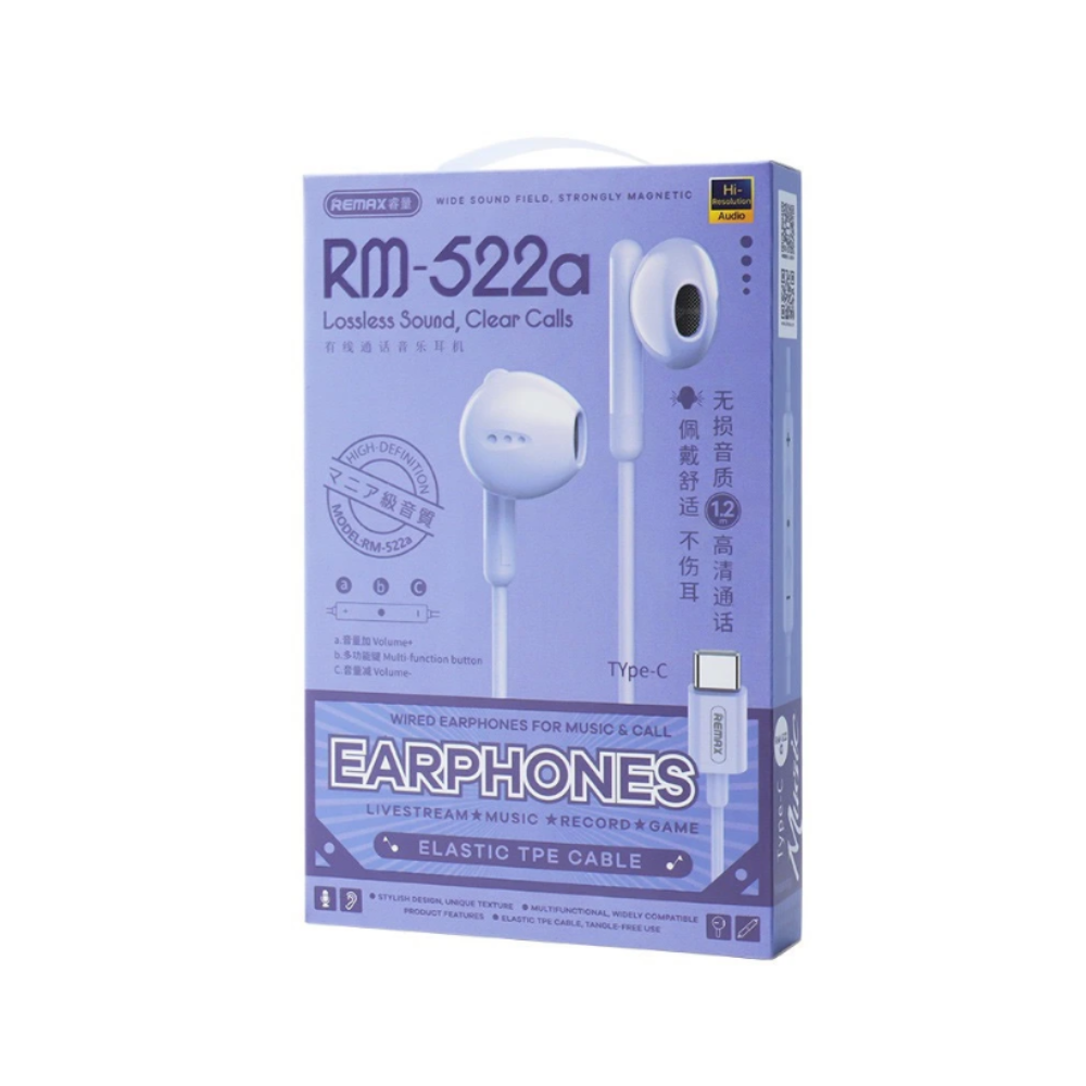 Ecouteurs filaire Type-C REMAX RM-660a