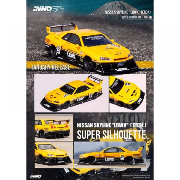 Nissan Skyline LBWK (ER34) Super Silhouette Yellow IN64R-ER34-YL