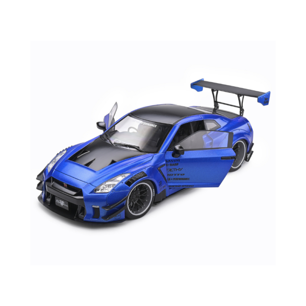 Solido Nissan GT-R (R35) W/ Liberty Walk Body Kit 2.0 (Metallic Blue) 2020