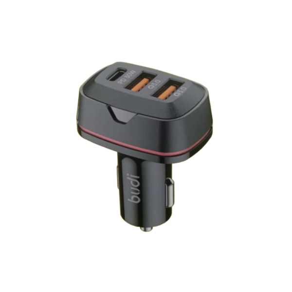 Budi 48W Dual QC3.0 and USB-C PD Car Charger CC616TB