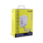 Budi AC312TVW Home Charger with Type-C Cable Lightning and Micro Adapter-1