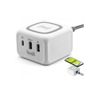 Budi AC317TU 3-Port 36W+18W (PD+QC) Charging Station with 5W Wireless Charging