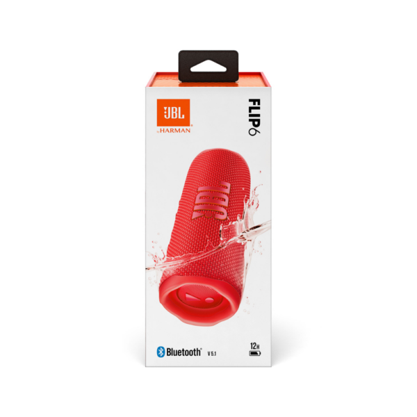 JBL Flip 6 Portable Bluetooth Waterproof Speaker (Red)
