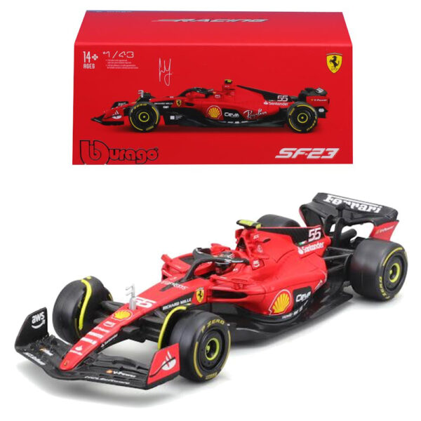 Bburago 1:43 F1 Model Car (Premium Version) Scuderia Ferrari 2023 SF-23 #55 Carlos Sainz 18-36835