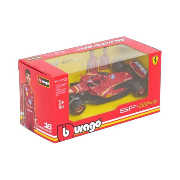 Bburago 1/43 F1 Model Car Scuderia Ferrari 2024 SF-24 #16 Charles Leclerc 18-36844