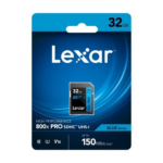 Lexar High Performance 800x PRO 32gb SDHC/SDXC UHS-I Card BLUE Series