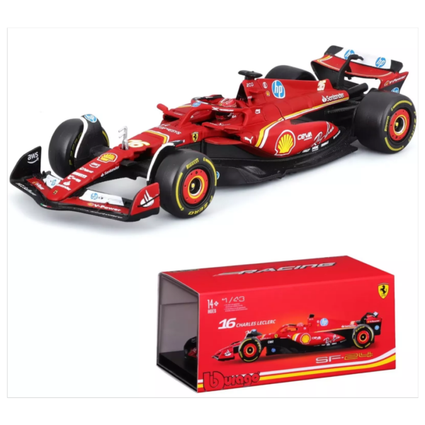 Bburago 1:43 F1 Model Car (Premium Version) Scuderia Ferrari 2024 SF-24 #16 Charles Leclerc 18-36843