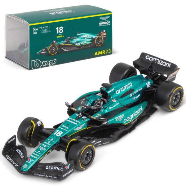 Bburago 1/43 F1 Model Car (Premium Edition) Aston Martin AMR23 #18 Lance Stroll 18-38091