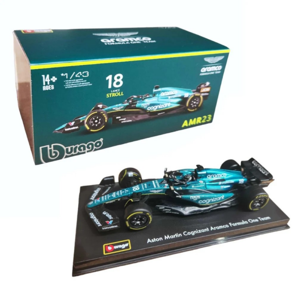 Bburago 1/43 F1 Model Car (Premium Edition) Aston Martin AMR23 #18 Lance Stroll 18-38091