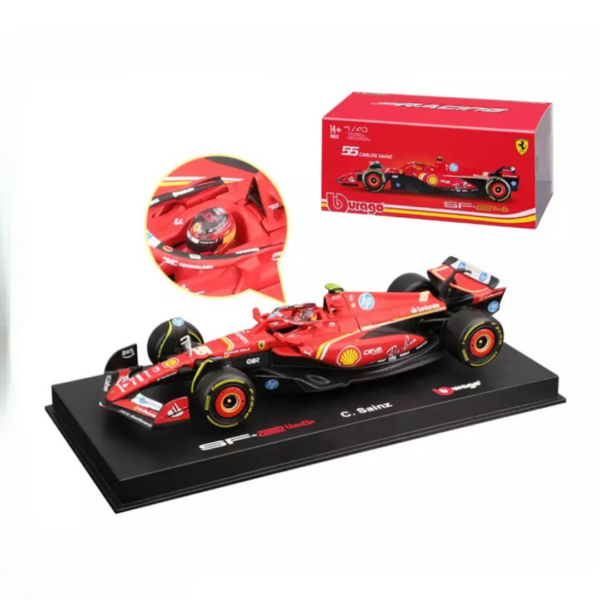 Bburago 1/43 F1 Model Car (Premium Version) Scuderia Ferrari 2024 SF-24 #55 Carlos Sainz 18-36843