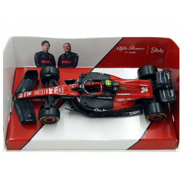 Bburago 1/43 F1 Model Car Alfa Romeo 2023 C43 #24 Zhou Guanyu 18-38085