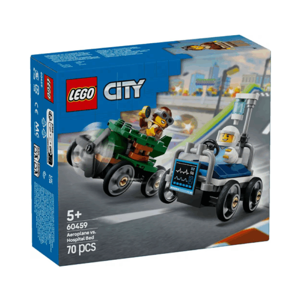 LEGO City Airplane vs. Hospital Bed Race Car Pack 60459