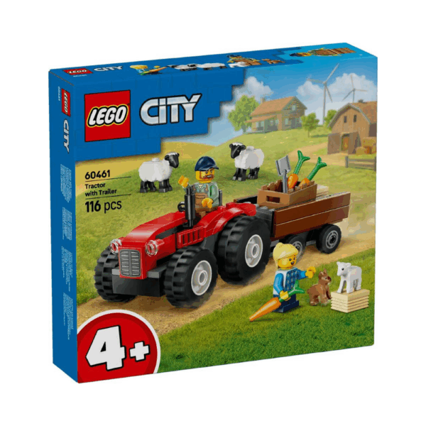 LEGO City Red Farm Tractor with Trailer & Sheep 60461