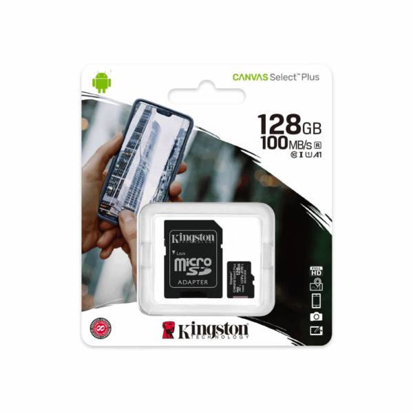 Kingston Canvas Select Plus 128GB Micro SD Card 100MB/s