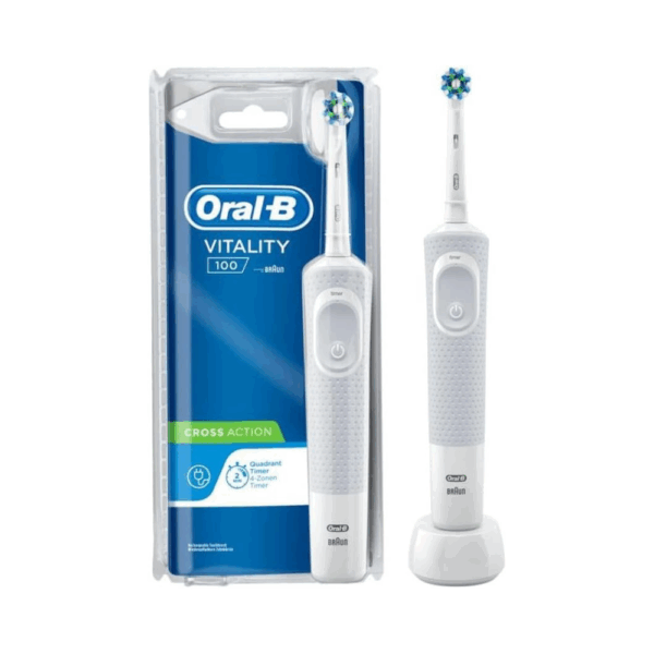 Oral-B Vitality 100 Crossaction Rechargeable Electric Toothbrush (White)