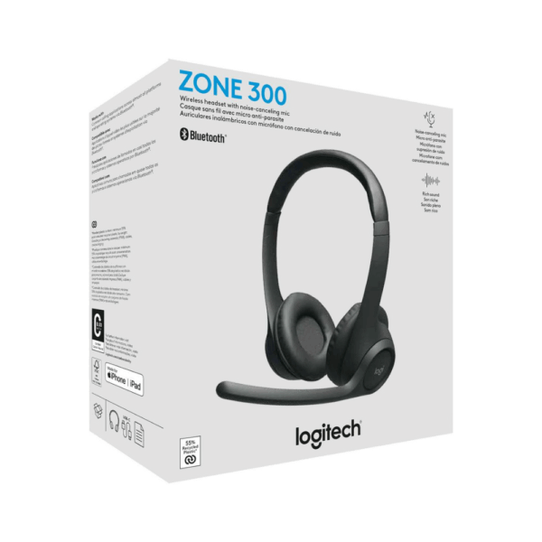Logitech Zone 300 Wireless Headset (Black)