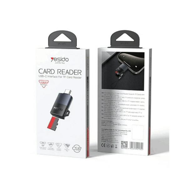 Yesido GS37 USB-C TF Card Reader with Lanyard