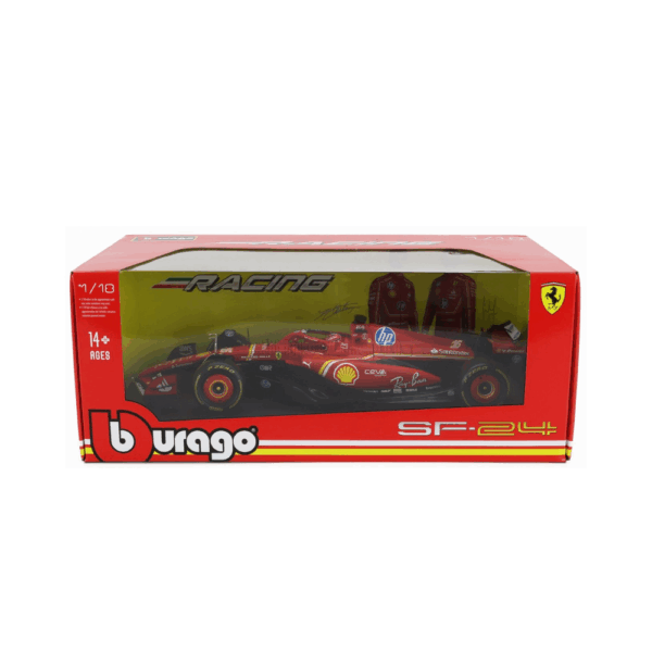 Bburago 1/18 F1 Model Car SF-24 Team Scuderia Ferrari #16 Season 2024 Charles Leclerc 18-16815-L