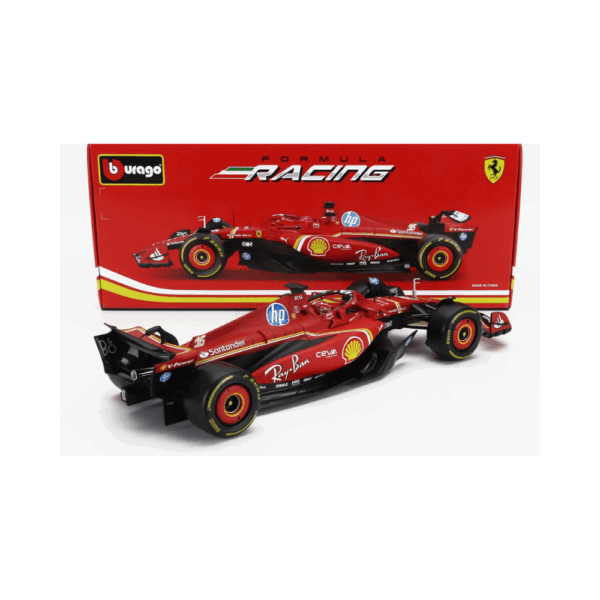 Bburago 1/18 F1 Model Car SF-24 Team Scuderia Ferrari #16 Season 2024 Charles Leclerc 18-16815-L