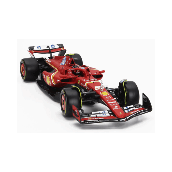 Bburago 1/18 F1 Model Car SF-24 Team Scuderia Ferrari #55 Season 2024 Carlos Sainz jr. 18-16815-S