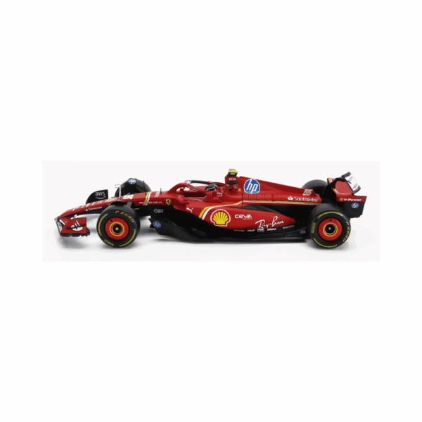 Bburago 1/18 F1 Model Car SF-24 Team Scuderia Ferrari #55 Season 2024 Carlos Sainz jr. 18-16815-S