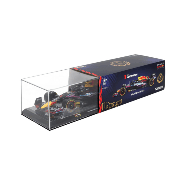 Bburago 1:24 F1 Model Car Red Bull RB19 2023 #1 MAX VERSTAPPEN With Pilot and Showcase 18-28030-V-MIAMI