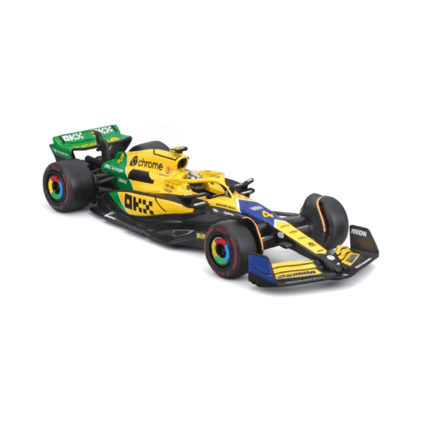 Bburago 1/43 F1 Model Car (Premium Version) McLAREN MCL38 2024 MONACO GP Senna livery 30th anniversary #4 Lando Norris 18-38215