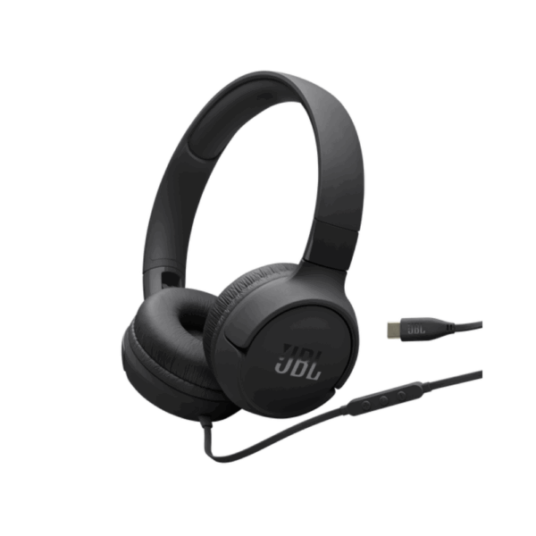 JBL Tune 520C USB-C Wired Headphones (Black)