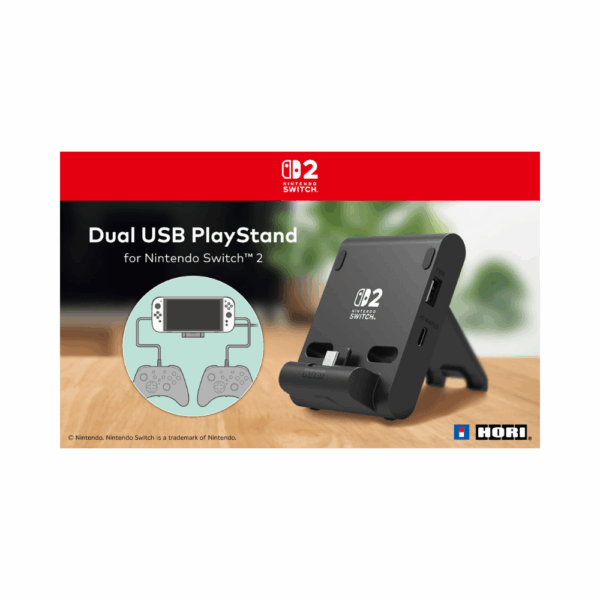 HORI Dual USB PlayStand for Nintendo Switch 2-2 HORI Dual USB PlayStand for Nintendo Switch 2