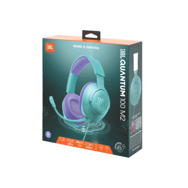 JBL Quantum 100M2 Wired Over-Ear Gaming Headset (Cyan)-4 JBL Quantum 100M2 Wired Over-Ear Gaming Headset (Cyan)