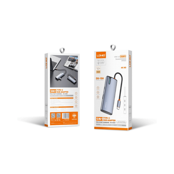 LDNIO 5 In 1 Usb C Dock Station DS-15H-1 LDNIO 5 In 1 Usb C Dock Station DS-15H