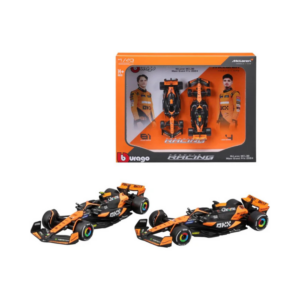 Bburago 1/43 Model Car McLaren Mercedes MCL38 2 Car Set #4 Lando Norris + #81 Oscar Piastri 2024 18-38109