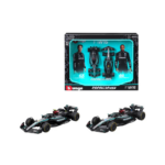 Bburago 1/43 Model Car Mercedes AMG Petronas W15 2 Car Set #44 Lewis Hamilton + #63 George Russel 2024 18-38115