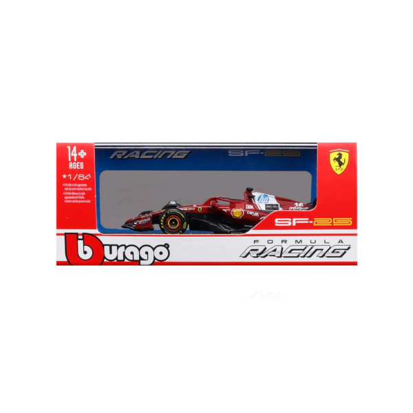 Bburago 1/64 Model Car Scuderia Ferrari SF-25 #16 Charles Leclerc 18-56804L