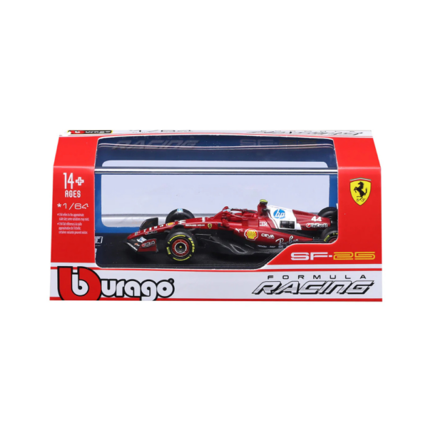 Bburago 164 Model Car Scuderia Ferrari SF-25 #44 Lewis Hamilton 28-56804H-2 Bburago 1/64 Model Car Scuderia Ferrari SF-25 #44 Lewis Hamilton 18-56804H