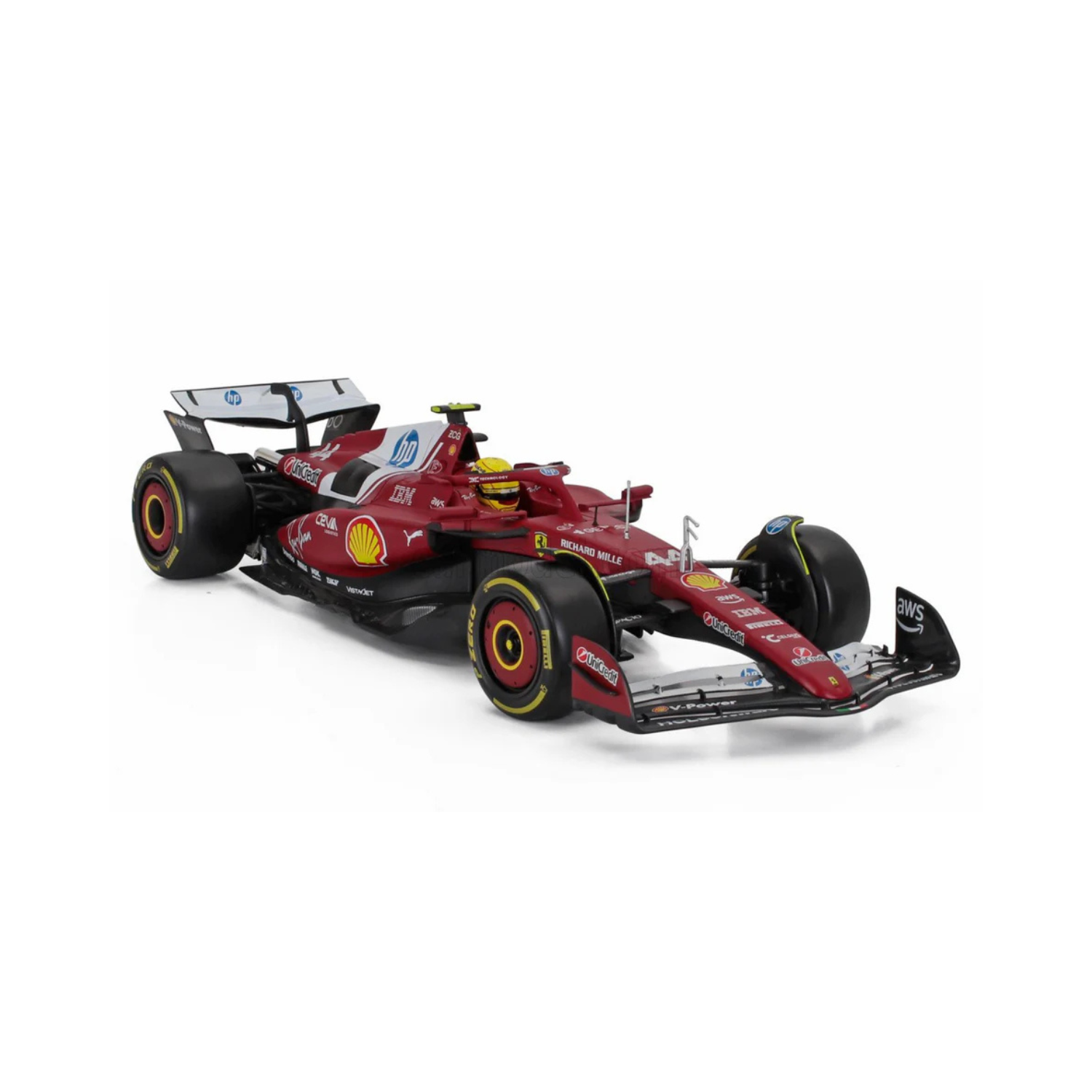 Bburago 1/18 F1 Model Car Ferrari 2025 #44 Lewis Hamilton 18-16816H