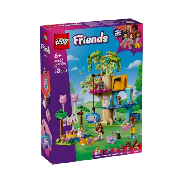 LEGO Friends Cat Birthday Party and Tree House 42666