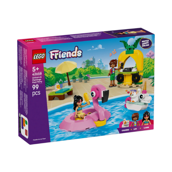 LEGO Friends Unicorn & Flamingo Pool Party 42658