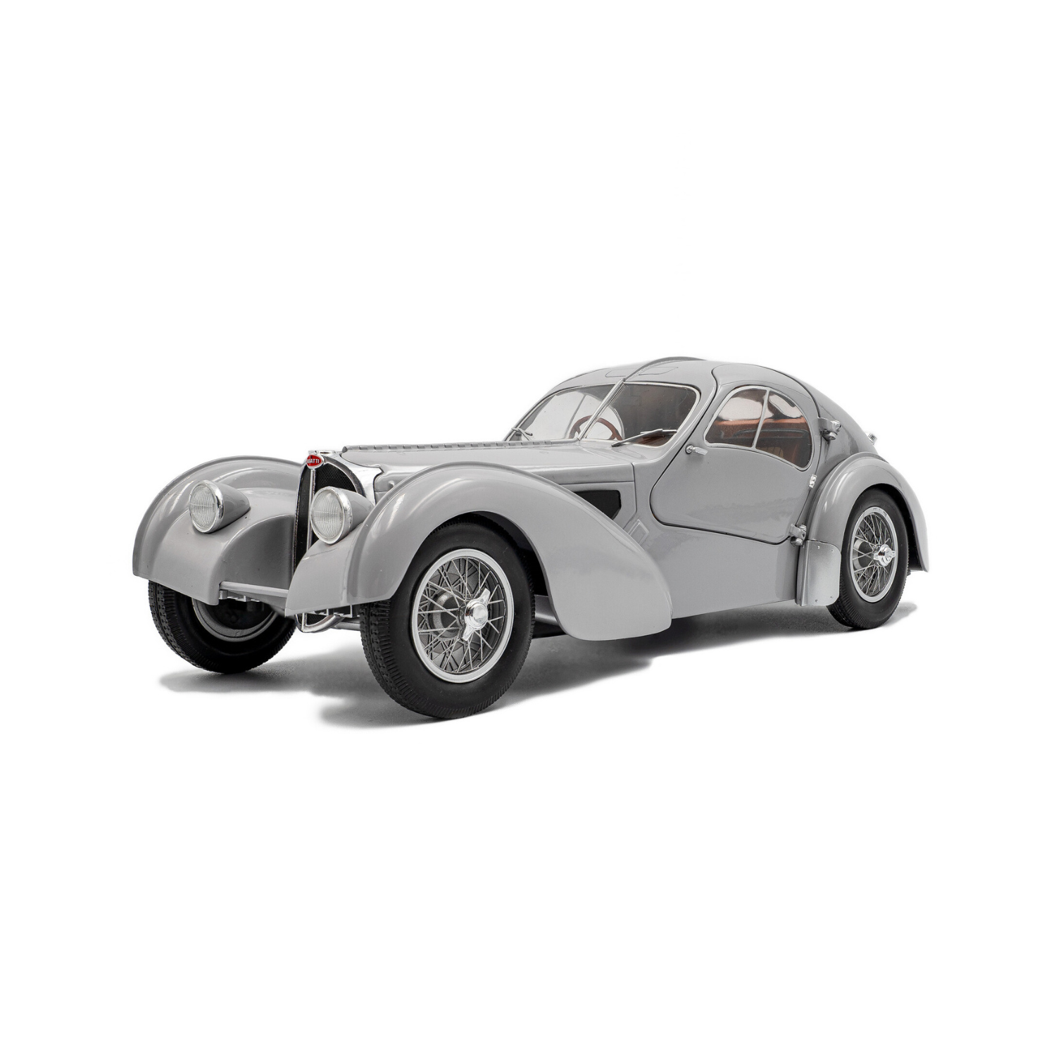 Solido 1/18 Bugatti Atlantic Type 57 SC MAT SILVER (1937)