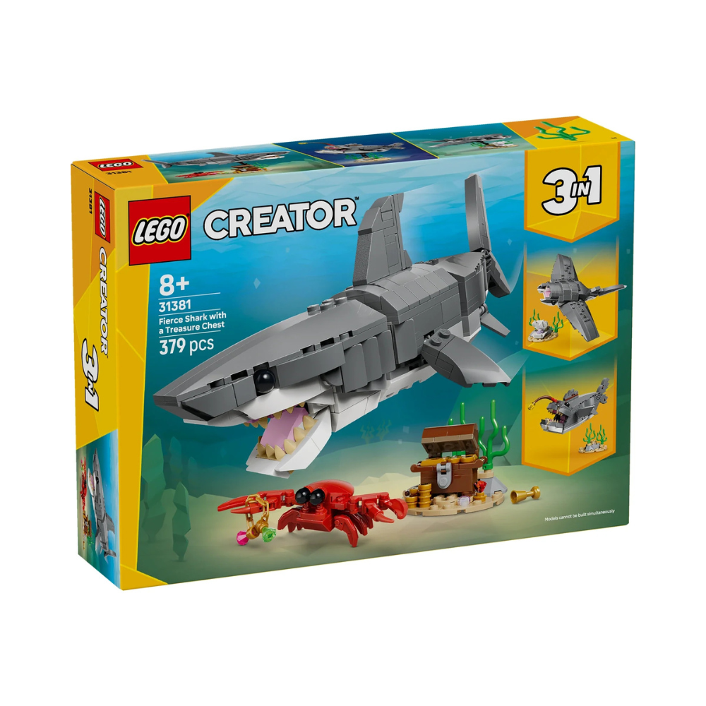 LEGO Creator 3-in-1 Fierce Shark with a Treasure Chest 31381