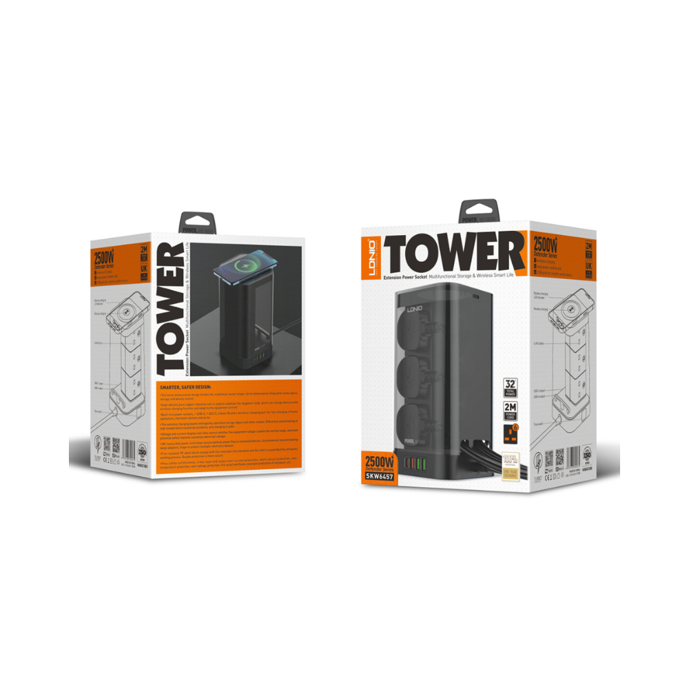 LDNIO 6 AC Tower Extension Power Socket SKW6457