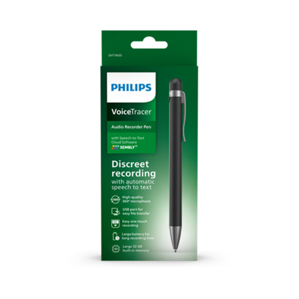 Philips DVT1600 VoiceTracer Audio Recorder Pen