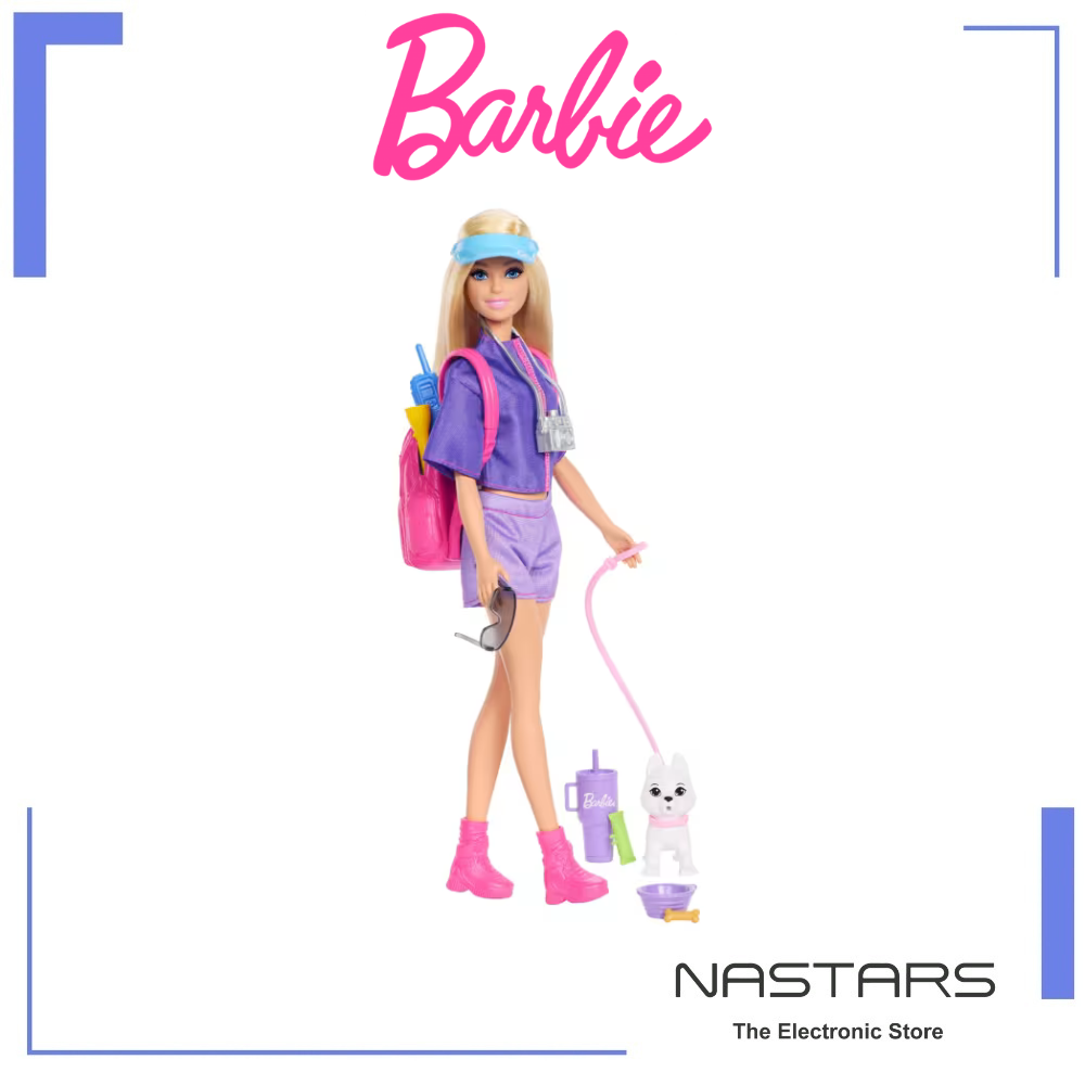 Barbie “Malibu” Outdoor Adventures Fashion Doll With Camping-Themed Accessories Including Pet