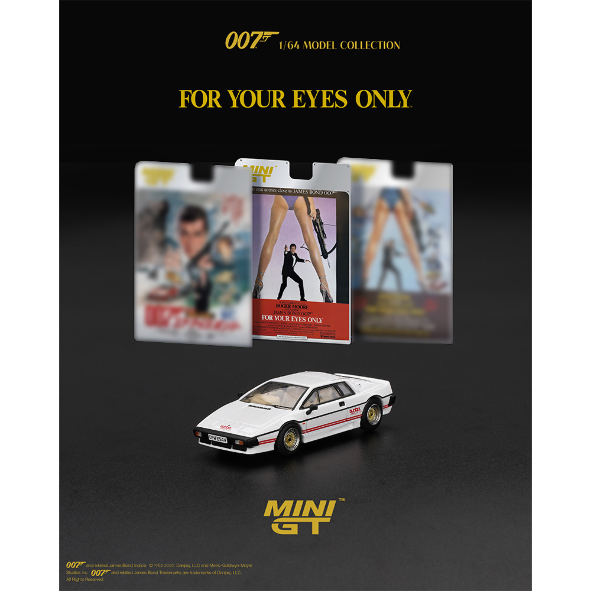 Mini GT #907 Lotus Esprit Turbo White "For Your Eyes Only" English Blister