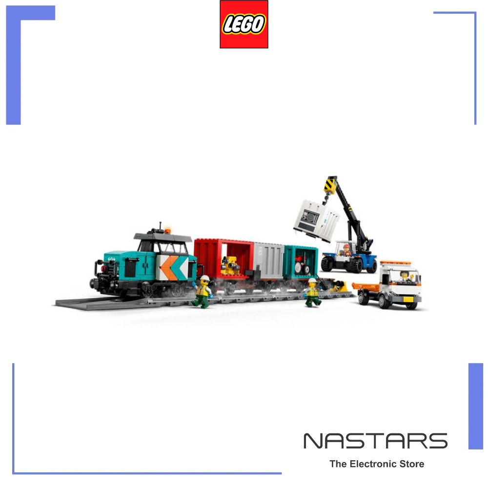 LEGO City Harbor Freight Train with Crane and Truck 60509