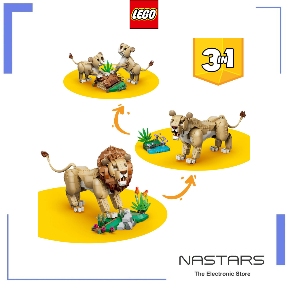 LEGO Creator 3-in-1 Wild Animals: Majestic Lion 31386 - Image 5